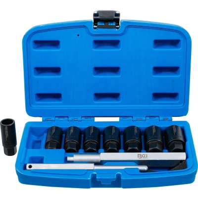 Afbeelding van BGS Wielsloten demonteerset 10 delig Robuuste opbergkoffer Zwart, Blauw