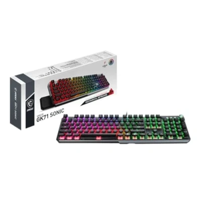 Afbeelding van MSI Vigor GK71 Sonic Red Gaming toetsenbord QWERTZ mechanisch Switches Mystic Light RGB bedraad zwart