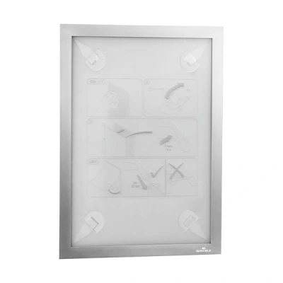 Image de Durable Duraframe WALLPAPER cadre d&#039;affichage A4 autocollant argent
