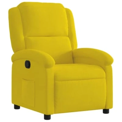 Image de vidaXL Fauteuil inclinable jaune velours371804