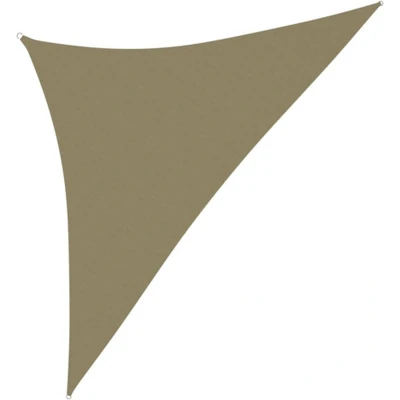 Afbeelding van Zonnescherm driehoekig 3,5x3,5x4,9 m oxford stof beige