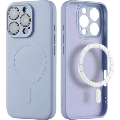 Afbeelding van imoshion Hoesje Geschikt voor iPhone 16 Pro Siliconen Color Backcover MagSafe Lila