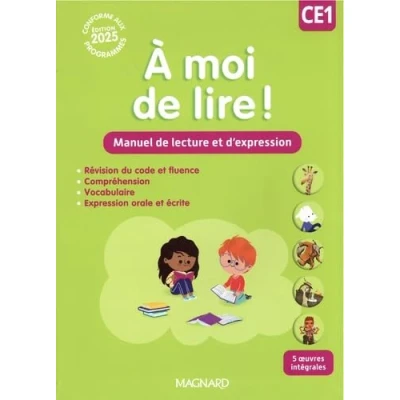 Afbeelding van A MOI DE LIRE CE1 MANUEL LECTURE ET D&#039;EXPRESSION