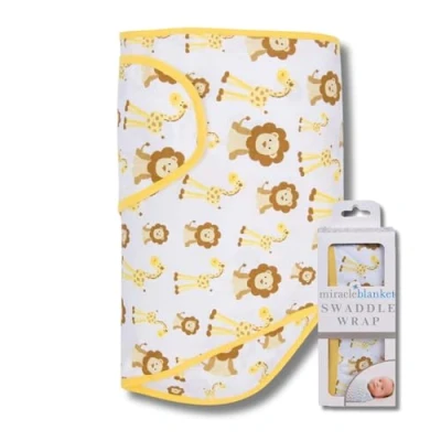 Afbeelding van Miracle Inbakerdeken, uniseks, voor pasgeborenen, jongens of meisjes, baby, 0 3 maanden, giraffen en leeuwen