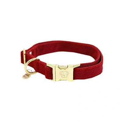 Afbeelding van Kentucky Halsband Corduroy Red 36 52cm
