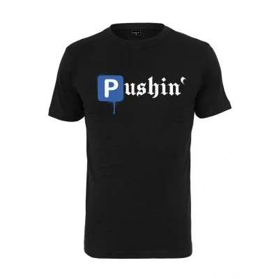 Afbeelding van Mister Tee Pushin Tshirt print, Heren, Maat: Small, Black