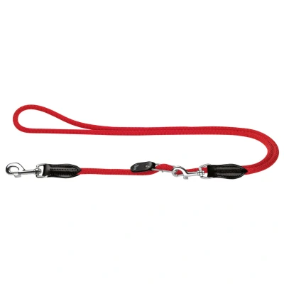 Afbeelding van Hunter Variolijn Freestyle Nylon Rond 260x1.0 cm Hondenriem Rood
