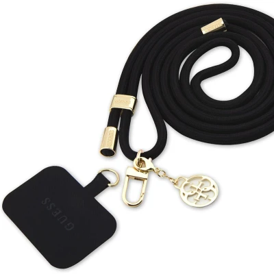 Afbeelding van Guess CBDY Strap Universeel Telefoon Koord Verstelbare Smartphone Ketting 150CM 4G Metal Charm Zwart