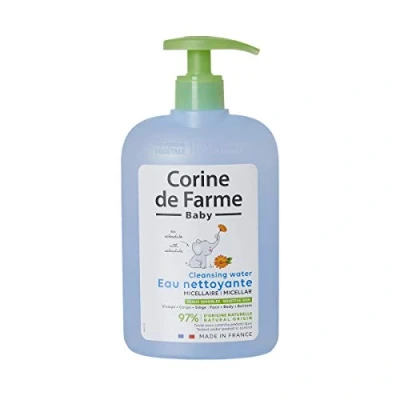 Image de Corine de Farme Eau Nettoyante Micellaire au Calendula Apaisant pour Bébé Hydrate et Apaise Peaux Sensibles, 97% d&#039;Ingrédients d’Origine Naturelle, Testée Dermatologiquement 500 ml
