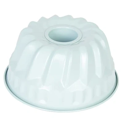 Afbeelding van wenco Mini tulbandvorm met een diameter van 18 cm, ideaal voor kleine cakes, hoogwaardige antiaanbaklaag, gemaakt robuust staal, gelijkmatige warmteverdeling, mintgroen