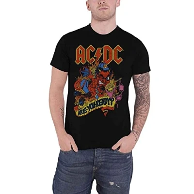 Afbeelding van AC/DC Are You Ready Heren T shirt L Zwart
