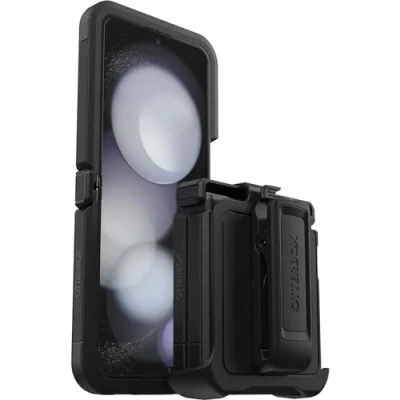 Image de OtterBox Defender Series XT Coque de protection pour téléphone portable robuste polycarbonate, caoutchouc synthétique noir Samsung Galaxy Z Flip5