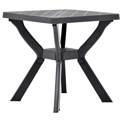 Afbeelding van Bistrotafel 70x70x72 cm kunststof antraciet