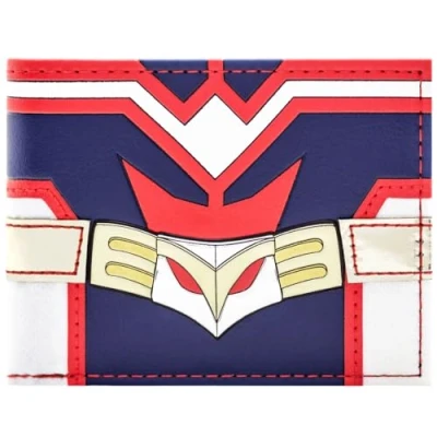 Afbeelding van My Hero Academia All Might Kostuum Gouden Leeftijd Bi Fold Portemonnee ID houder &amp; Kaarthouder, Blauw, Dubbel gevouwen