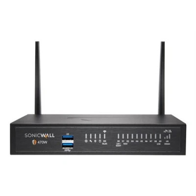 Image de SonicWall TZ470W Advanced Edition dispositif de sécurité avec 1 an service TotalSecure 1GbE, 2.5GbE Wi Fi 5 2.4 GHz, GHz bureau