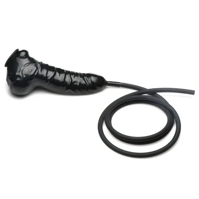 Afbeelding van Guzzler Realistische Latex Penis Sleeve Met Slang Zwart