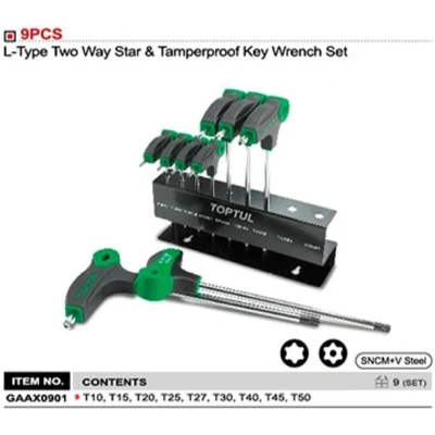 Afbeelding van TOPTUL GAAX0901 Schroevendraaier TORX: T10, T15, T20, T25, T27, T30, T40, T45, T50