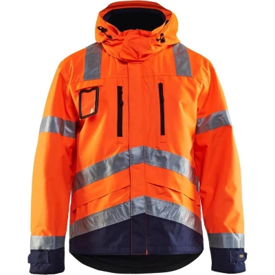 Afbeelding van Blåkläder 4837 1977 Jack Ongevoerd High Vis Oranje/Marineblauw maat 5XL