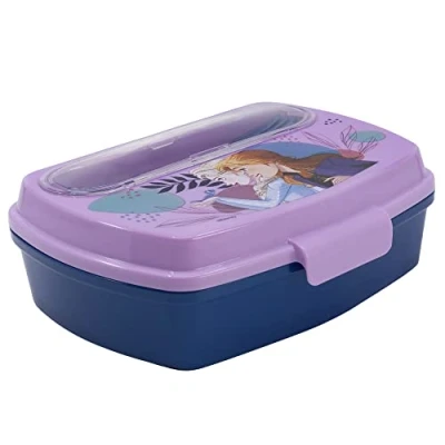 Afbeelding van Rechthoekige lunchbox met Frozen bestek
