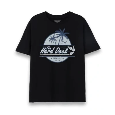 Afbeelding van Top Gun Maverick T shirt voor heren The Hard Deck Bar Grafisch met korte mouwen in zwart Vintage stijl USA Action Movie Apparel Iconische filmserie cadeau, zwart.