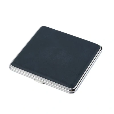 Afbeelding van Mevsim Store® Sigarettendoosje Donkerblauw 20 Sigaretten PU Lederen Afwerking