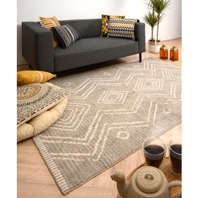 Afbeelding van Berber Tapijt/Vloerkleed Beni Ouarain Bahij Lichtgrijs 160x230 Cm