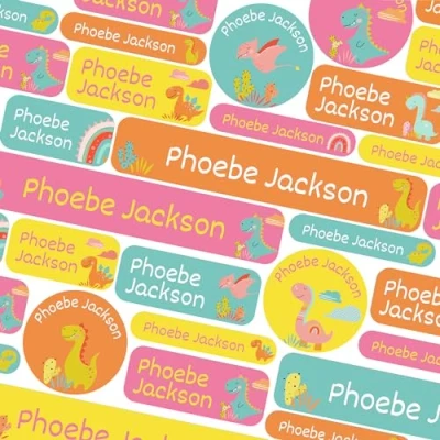 Afbeelding van Stickerscape 171 stuks naametiketten voor kinderen, mix strijklabels, school, kleuterschool en kleuterschool, etiketten schooluniformen, schrijfwaren