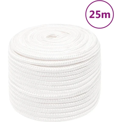 Afbeelding van vidaXL Boottouw 12 mm 25 m polypropyleen volwit