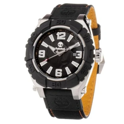 Afbeelding van Timberland Zwart Leren Horloge met Datumfunctie en 10ATM Waterdichtheid