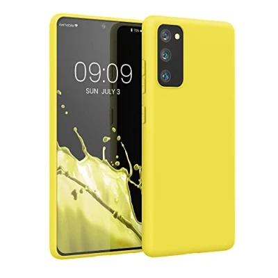 Afbeelding van kwmobile telefoonhoesje geschikt voor Samsung Galaxy S20 FE Hoesje smartphone Back cover in stralend geel