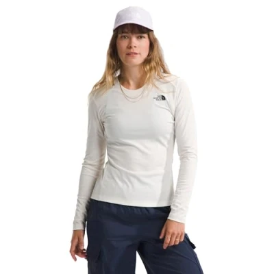 Afbeelding van The North Face Airlight HIKE Longsleeve, Dames, Maat: XS, White dune