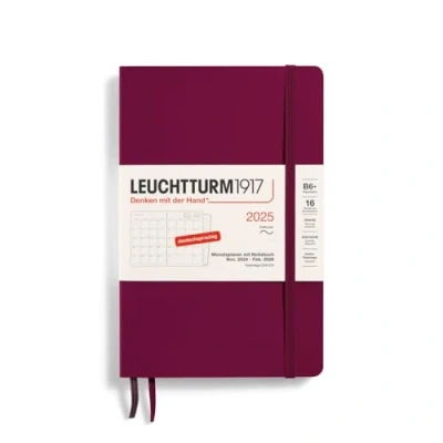 Afbeelding van LEUCHTTURM1917 370609 Paperback (B6+) maandplanner en notitieblok 2025, 16 maanden, softcover, rood (port)