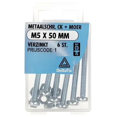 Afbeelding van M.schroef moer ck m5x50mm 6st Deltafix