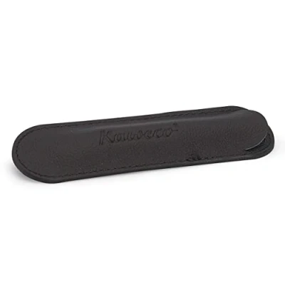 Afbeelding van Kaweco Leather pouch ECO Long Black with print 1 pen