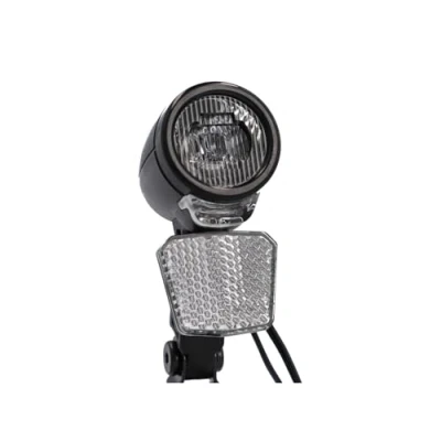 Afbeelding van FISCHER Dynamo LED fietslamp met ingebouwde reflector, spatwaterdicht, zwart, 1 stuk