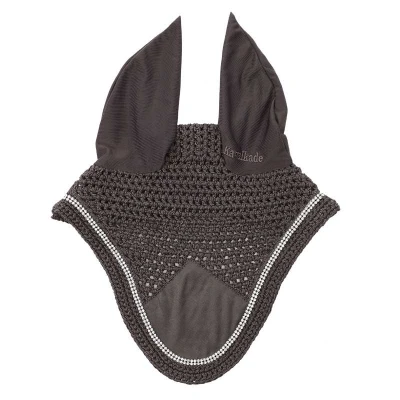 Image de Kavalkade Bonnet Anti Mouches avec Fausses Pierres antrhacite Poney