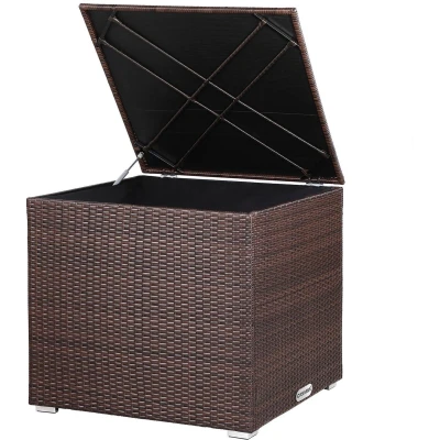 Afbeelding van Polyrattan Kussenbox Bruin 318L