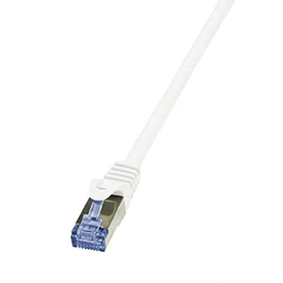 Afbeelding van LogiLink CQ4091S RJ45 Netwerkkabel, patchkabel S/FTP 10.00 m Wit Vergulde steekcontacten, Vlambestendig, Snagless 1 stuk(s)