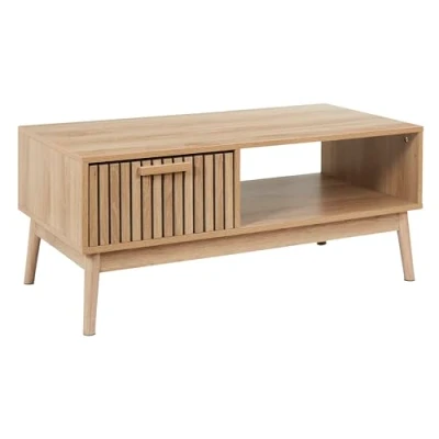 Afbeelding van HOME DECO FACTORY Salontafel Klaus, bruin, 100 x 43 50 cm
