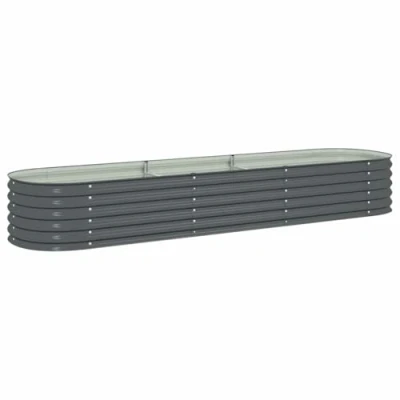 Afbeelding van Plantenbak verhoogd 320x80x44 cm gegalvaniseerd staal grijs