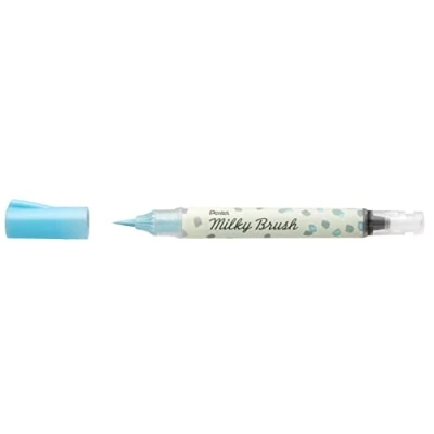 Afbeelding van Pentel, Kleurpotloden, Penseelstift Milky Brush Blauw (Lichtblauw, Blauw, 1 x)