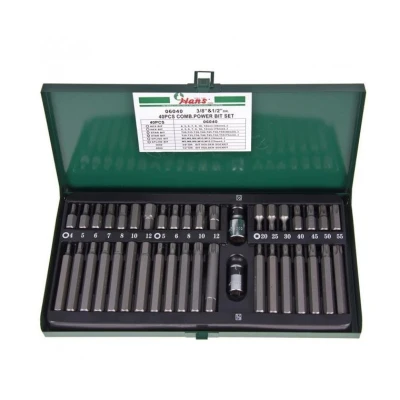 Afbeelding van HANS 06040 Set schroevendraaierbits Metalen gereedschapskist 40
