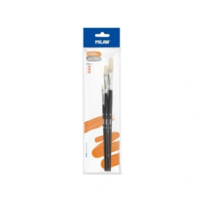 Afbeelding van MILAN® Set van 3 platte kwasten serie 501 nr. 2, 8 en 12