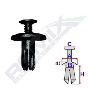 Afbeelding van ROMIX C10079 Clip TOYOTA: Yaris II Hatchback, I Hatchback