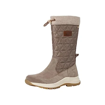 Afbeelding van Tamaris Comfort Snowboots, Dames, Maat: 40, Taupe Leer en textiel