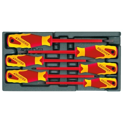 Afbeelding van GEDORE 1500 ES VDE 2170 PZ Schroevendraaierset in gereedschapsmodule (PU schuiminlay)