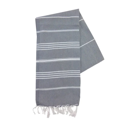 Afbeelding van The One Towelling badhanddoek 90X180 Antraciet/Wit