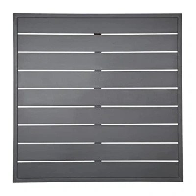 Afbeelding van Bolero Vierkant Aluminium Tafelblad Donkergrijs 70cm FW597