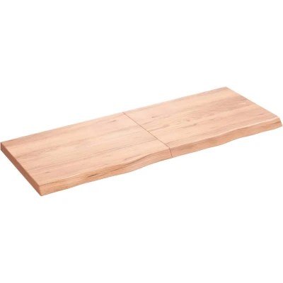 Afbeelding van vidaXL Wastafelblad 160x60x6 behandeld massief hout lichtbruin