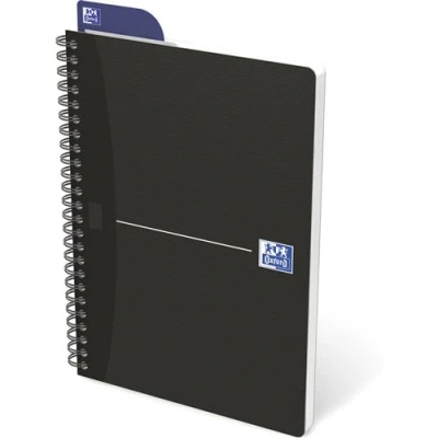 Image de Oxford Cahier à reliure spirale &#039;Smart Black&#039;, A5, noir